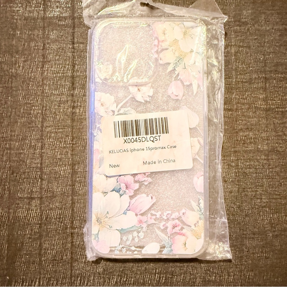 Floral iPhone 15 Pro Max Case -clear
